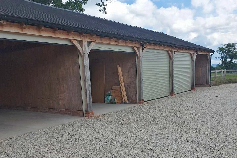 Timber Framed Garage Installation