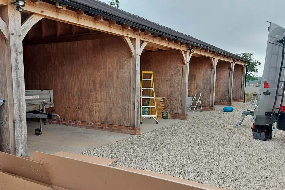 Timber Framed Garage Installation detail 4